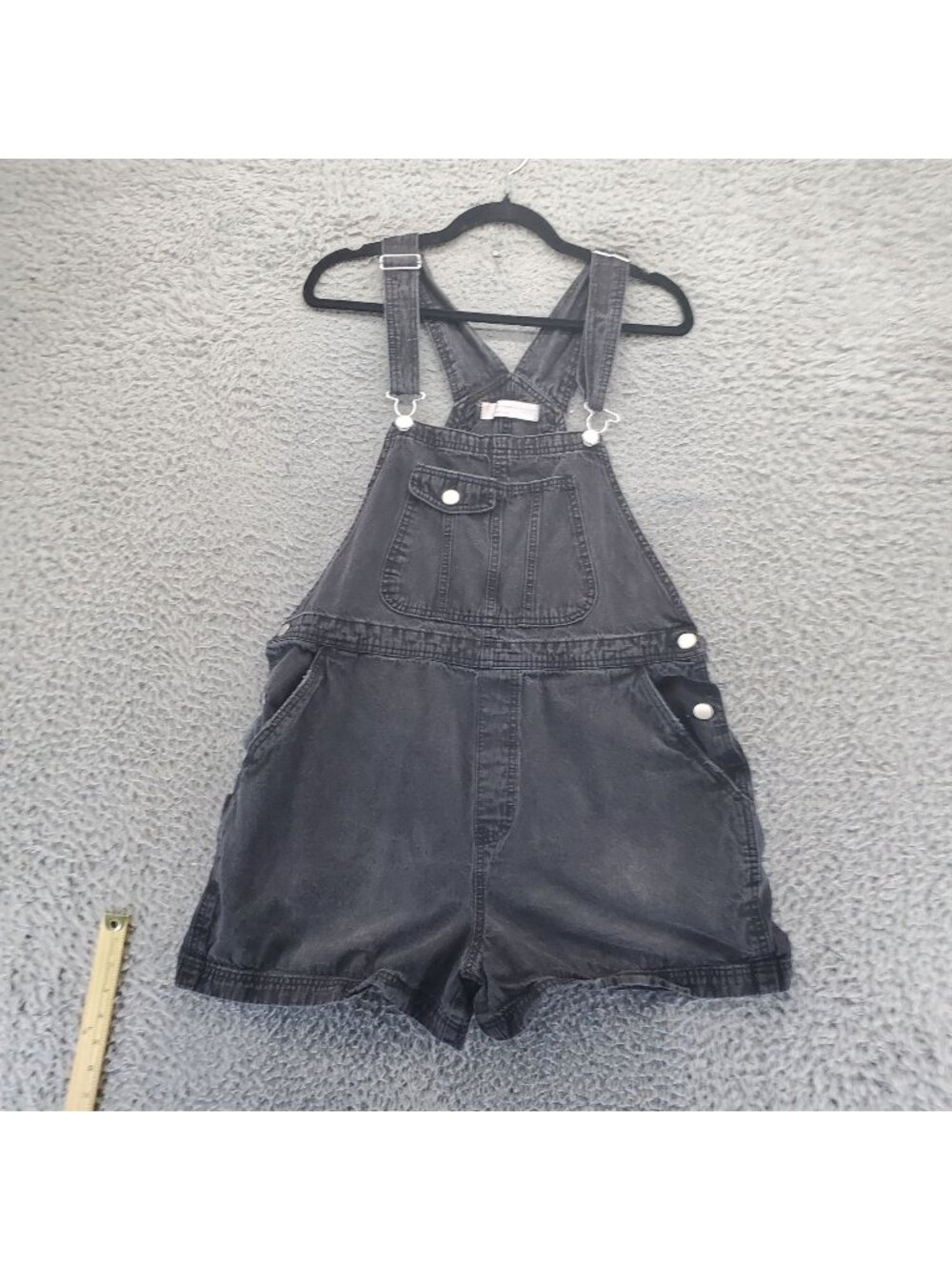 No Boundaries Overalls Womens XXL Black Denim Adjustable Straps *Read*